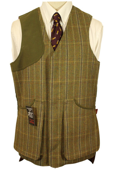 Tailored By Gently 40" Right Sided Shooting Green Mens Country Vest Waistcoat