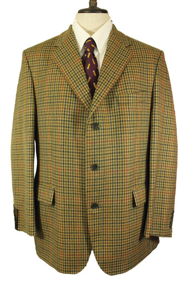 Magee Geneva 44R Green Check Mens 3-Button Sporting Hacking Country Jacket