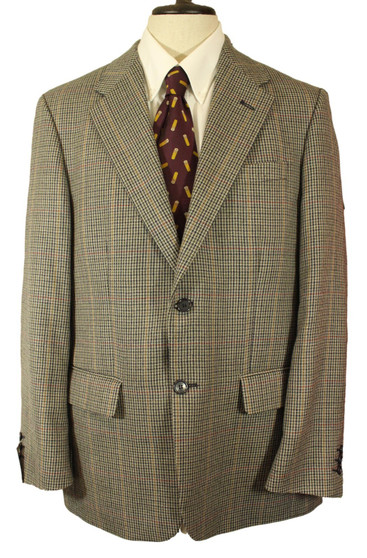 Mens Grey Westwood 40R Check Smart Tweed Jacket