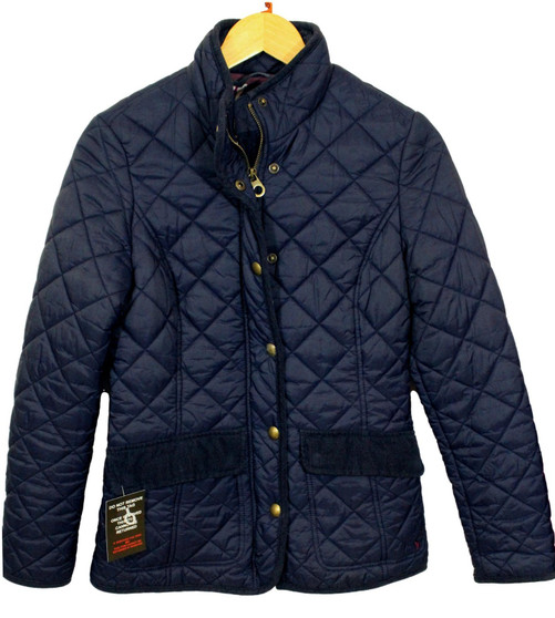 Joules Blue 10 Floral Ladies Quilted Country Jacket