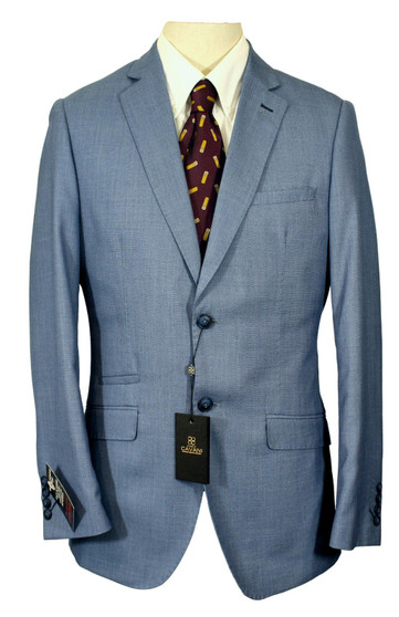 House of Cavani Blue 38R Tweed Modern Smart Occasion Mens Jacket BNWT