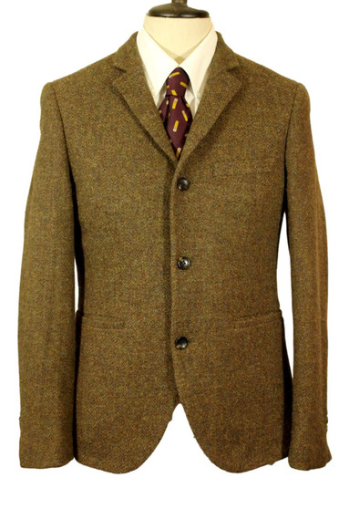 Harris Tweed Topman Brown 38" Mens Modern Tweed Jacket