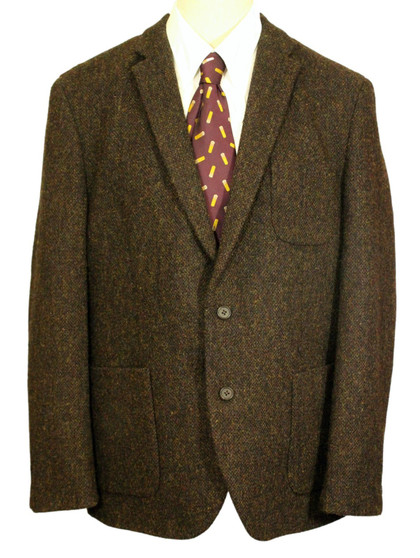 Harris Tweed Brown XL 44/46" Primark Slimfit Modern Mens Tweed Jacket Blazer