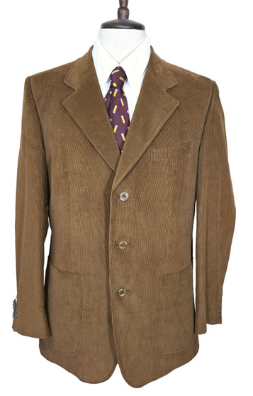 Vintage Daks Simpson Corded 42" Mens Khaki Green Blazer