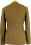 VINTAGE SARAH RICHARDS LADIES SIZE 10 BROWN/GREEN MIX COLLARLESS TWEED JACKET