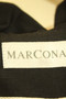 MARCONA LADIES SIZE 16 BLACK LINEN 3/4 SLEEVE FRILL BLOUSE BNWT