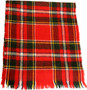 RED TARTAN WOOL SCARF