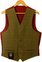 LAURA JANE LONDON DESIGNER MENS 38R GREEN TWEED WAISTCOAT