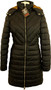 JOULES ELODIE LADIES SIZE 10 BLACK LONG QUILTED HOODED COAT