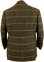 BESPOKE MENS 40" GREY CHECK SHORT SLEEVE TWEED JACKET