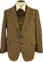 VINTAGE ITALIAN SIDI CLUB MENS 42" BROWN MIX COUNTRY TWEED JACKET