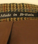 VINTAGE BRITISH DUNN & CO MENS 50R BROWN MIX WINDOWPANE TWEED JACKET