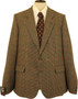 VINTAGE JOHN G HARDY ALSPORT MENS 44L XLONG-SLEEVE BROWN/GREEN MIX TWEED JACKET