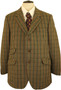 ERIC SPENCER SPORTS SAXONY MENS 42R GREEN MIX CHECK COUNTRY TWEED JACKET