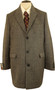 Peter Werth Mens Medium Charcoal Herringbone Tweed 3/4 Coat British Heritage