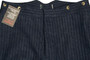 Mens Brace & Fly Striped Jeans W30 L37 Unhemmed End of Line Buttoned Jeans