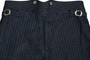 Mens Brace & Fly Striped Jeans W30 L37 Unhemmed End of Line Buttoned Jeans