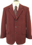 Luomo Mens 42R Maroon Cashmere Tweed Jacket