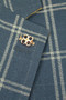 Cavani Mens 36R Blue Check 2-Piece Jacket & Waistcoat Slim Fit BNWT