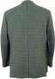 Vintage Daks Jermyn St Mens 44R Green/Blue Windowpane Tweed Wool Smart Casual Ja