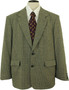 Vintage Oakman Mens 42R Green/Grey Windowpane Tweed Wool Smart Casual Jacket