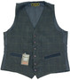 REGENTS VIEW MENS MEDIUM BLUE TWEED WAISTCOAT
