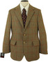 VINTAGE HARRY HALL BRITISH MENS 38" BROWN/GREEN MIX TAILORED SPORTS TWEED JACKET