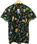 O'Neill Mens XL 44" Casual Black Slim-Fit Born to Surf Hawaiian Shirt