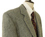 Mens Vintage Tweed 44R Grey Herringbone Tweed Jacket