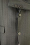 Vintage Daks Grey Pinstripe 38 Short Modern Suit Two Button Double Vent Jacket