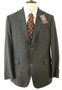 Vintage Daks Grey Pinstripe 38 Short Modern Suit Two Button Double Vent Jacket