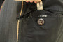 Vintage Daks Grey Pinstripe 38 Short Modern Suit Two Button Double Vent Jacket