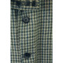 Vintage Dunn & Co Mens 41R Blue Teal Green Mix Houndstooth Wool Tweed Jacket