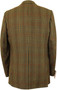 Vintage Tweed British Jape's 42" Long Green Mix Windowpane Tweed Jacket
