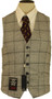 CAVANI 36R GREY BOX CHECK 2 PIECE SUIT JACKET & WAISTCOAT BNWT