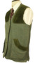 Vtg Green Tweed DV Townend Tailored Small 42" Green Shoulder Patch Shooting Vest