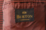 Vintage Burton 42" Long Maroon Black Mix Check Tweed Mens Jacket
