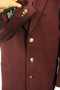 Vintage Burton 42" Long Maroon Black Mix Check Tweed Mens Jacket