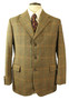 Vintage Thornproof Twist British Lynton 40" 3-Button Brown Mix Plaid Jacket