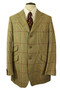 Vintage Crombie British 42" Green Mix Hacking Country Tweed Mens Jacket