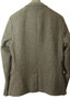 Burton Mens Small 35-38" Grey Herringbone Modern Short Style Tweed Jacket