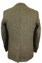 Harry Brown Heritage 38R Grey Mix Herringbone Modern Men's Tweed Jacket