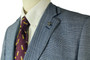 Cavani Blue 38R Modern Men's Tweed Jacket