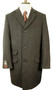 Greenwoods 38R Small Grey Tweed Modern Men's Overcoat