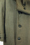 Vintage Burton Green Houndstooth 38" Small Heavy Tailored Tweed Raglan Overcoat
