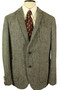 Harris Tweed Grey Primark Large 42" Slim Fit Herringbone Grey Tweed Blazer