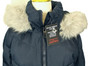 Tommy Hilfiger Ladies Blue Large Designer Puffer Padded Long Winter Hooded Coat
