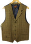 Laksen Large Brown 44" Mens Tweed Sporting Thrie Estaits Shooting Vest Waistcoat