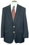 Ralph Lauren Bloomindales 44R Blue Designer Sports Gold Button Blazer Designer