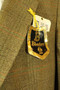 2004 Bladen Supasax  42" Long Balmoral Green British Tweed Jacket with Tags